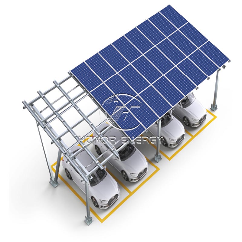 Aluminium w tipe solar carport mount